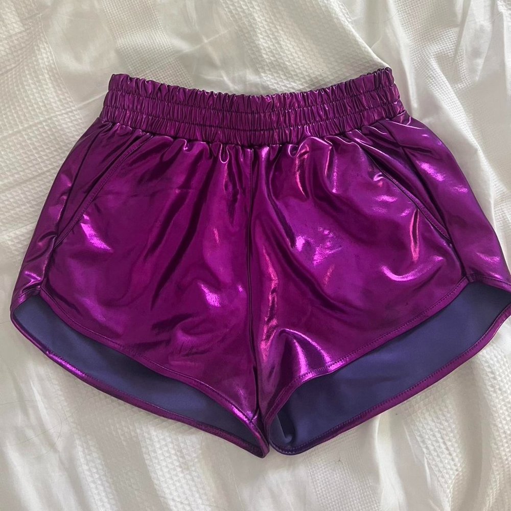 Metallic Purple Shorts